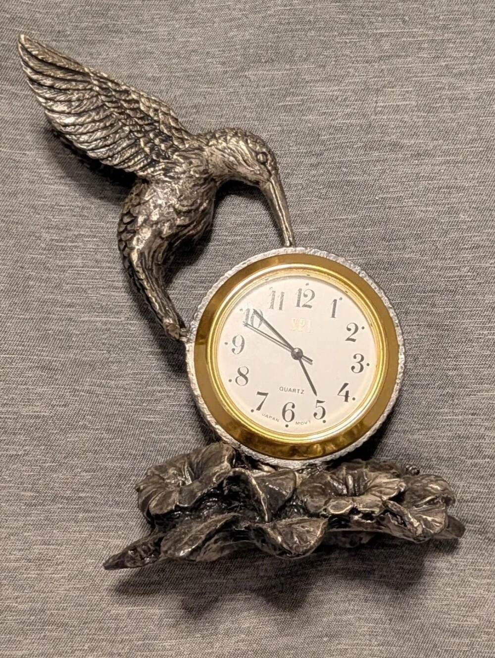1994 SPI Pewter Hummingbird Clock